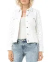 Liverpool Los Angeles Eyelet Denim Jacket In Bright White
