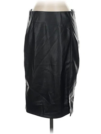 Pre-owned Liverpool Los Angeles Faux Leather Skirt In Black