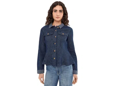 Liverpool Los Angeles Fit And Flare Stretch Denim Trucker Jacket Women's Jacket Blue Doris: Sm