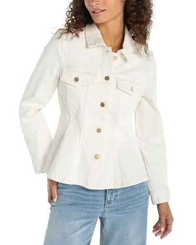 Liverpool Los Angeles Fit And Flare Trucker Jacket In White