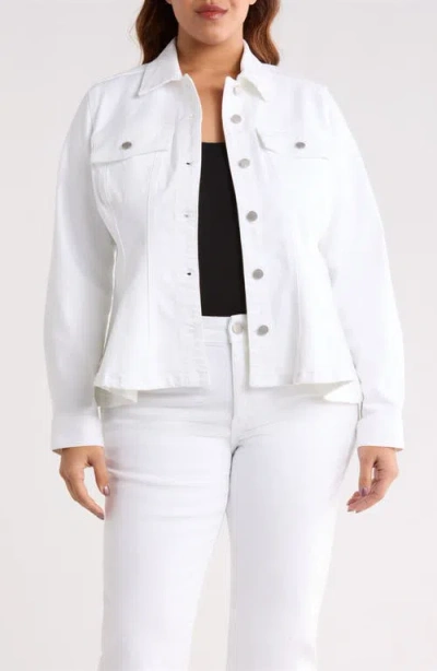 Liverpool Los Angeles Fit & Flare Trucker Jacket In White