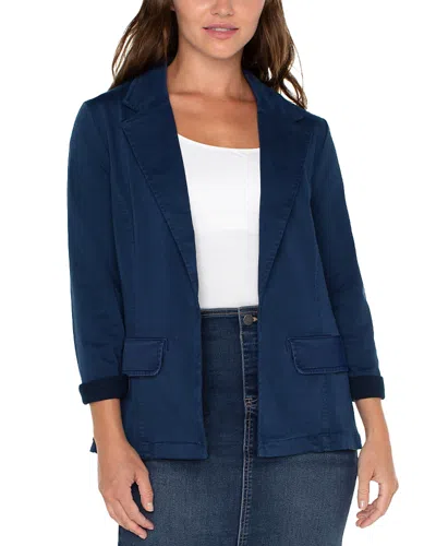 Liverpool Los Angeles Fitted Blazer In Blue