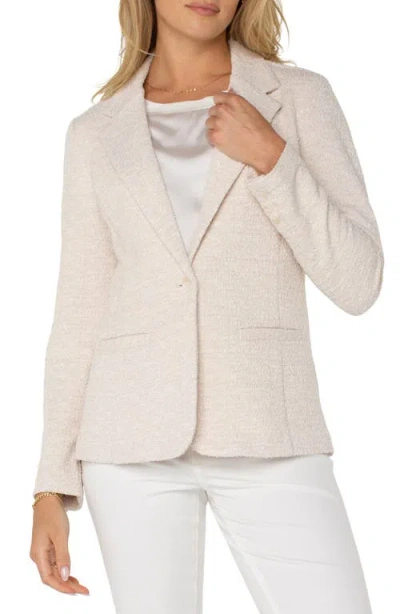 Liverpool Los Angeles Fitted Bouclé Blazer In Bone Boucle Knit