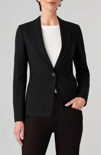 Liverpool Los Angeles Fitted Cutaway Blazer In Black Multi