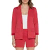 Liverpool Los Angeles Fitted Open Front Twill Blazer In Berry Blossom