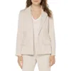 Liverpool Los Angeles Fitted Open Front Twill Blazer In Roman Stone