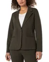 Liverpool Los Angeles Fitted Ponte Blazer In Green