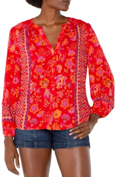 LIVERPOOL LOS ANGELES LIVERPOOL LOS ANGELES FLORAL BUTTON-UP SHIRT