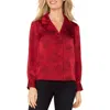 Liverpool Los Angeles Floral Jacquard Button-up Shirt In Red