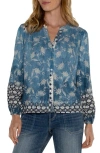 LIVERPOOL LOS ANGELES FLORAL PRINT BUTTON FRONT SHIRT