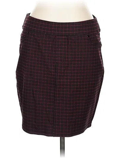 Pre-owned Liverpool Los Angeles Formal Skirt In Burgundy