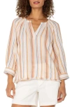 Liverpool Los Angeles Fray Hem Cotton Top In Multi