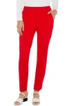 Liverpool Los Angeles Gemma High Waist Ankle Cigarette Ponte Pants In Red