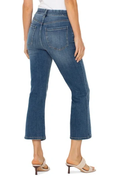 LIVERPOOL LOS ANGELES LIVERPOOL LOS ANGELES GIA GLIDER EXPOSED BUTTON CROP FLARE JEANS