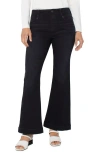 Liverpool Los Angeles Gia Glider Pull-on High Waist Flare Jeans In Black