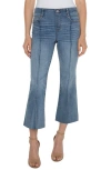 LIVERPOOL LOS ANGELES GIA GLIDER PULL-ON RAW HEM CROP FLARE JEANS