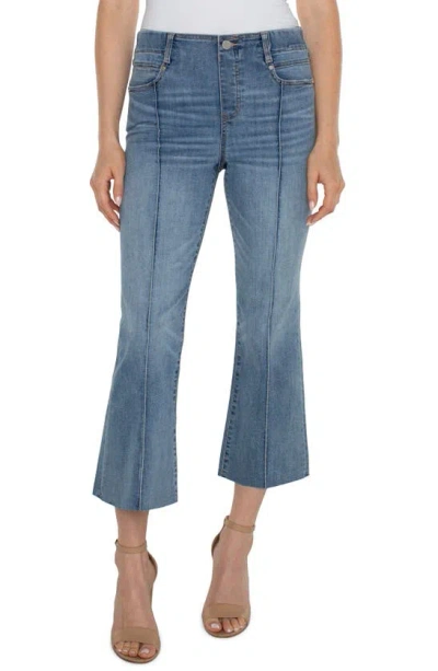 Liverpool Los Angeles Gia Glider Pull-on Raw Hem Crop Flare Jeans In Mount Vernon