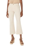 Liverpool Los Angeles Gia Glider Stripe Raw Hem Crop Flare Pull-on Pants In Cappuccino Stripe