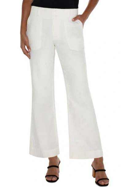 Liverpool Los Angeles Hanna Flare Leg Pants In Soft White