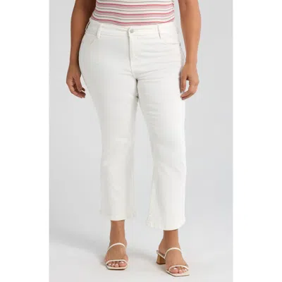 Liverpool Los Angeles Hannah Crop Flare Jeans In White