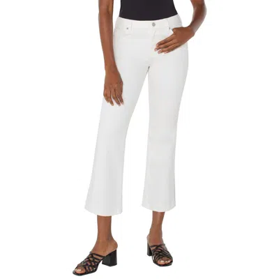 Liverpool Los Angeles Hannah Crop Flare Jeans In White