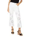 Shop Liverpool Los Angeles Hannah High Rise Crop Flare Jeans In White Daisy