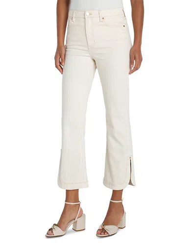 Liverpool Los Angeles Hannah High Rise Crop Flare Leg Jeans With Tulip Hem In Desert Dunes In White