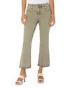 Liverpool Los Angeles Hannah High Rise Cropped Flare Leg Jeans In Mineral Laurel Olive In Green