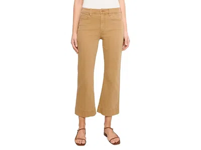 Liverpool Los Angeles Hannah Mid-rise Crop Flare Hugger Jean 25 1/2 Women's Jeans Straw: 6 25.5 In Brown