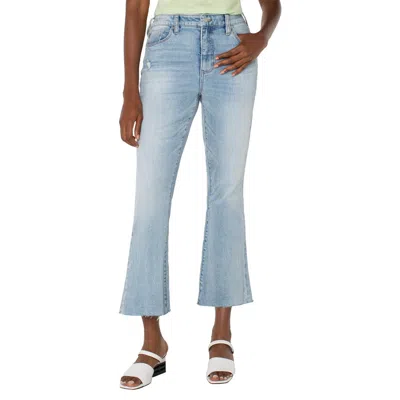 Liverpool Los Angeles Hannah Raw Hem Crop Flare Jeans In San Clemente