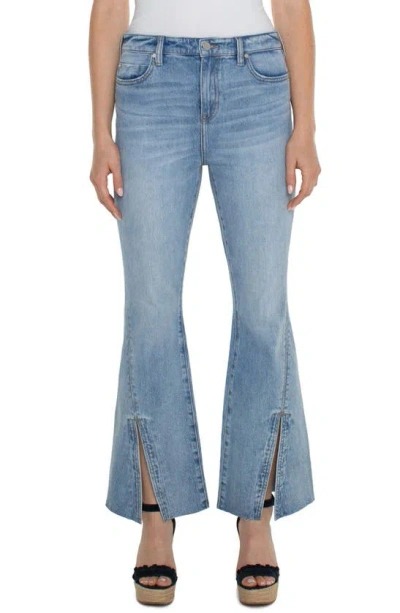 Liverpool Los Angeles Hannah Split Cuff High Waist Flare Jeans In Frankford