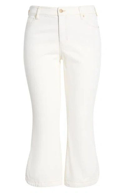 Liverpool Los Angeles Hannah Tulip Hem Crop Flare Jeans In White