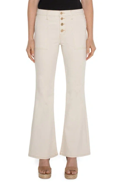 Liverpool Los Angeles Hannah Utility Flare Jeans In Seaside Dunes