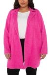 Liverpool Los Angeles Coatigan Open Front Cardigan Sweater In Pink