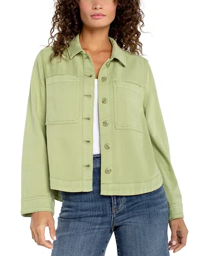 Liverpool Los Angeles High Low Denim Shacket In Multi