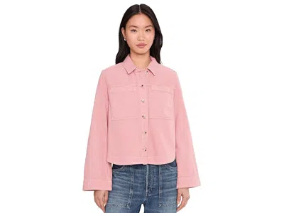 Liverpool Los Angeles High/ Low Denim Shacket In Pink