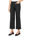 Liverpool Los Angeles High Rise Patch Pocket Ankle Jeans In Black Coated In Black