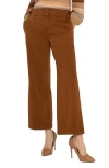 Liverpool Los Angeles High Waist Ankle Wide Leg Pants In Jasper Brown