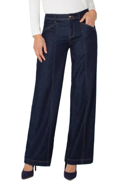 Liverpool Los Angeles High Waist Wide Leg Jeans In Blue