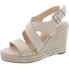Liverpool Los Angeles Hills Womens Leather Slip On Wedge Sandals In White