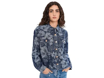 Liverpool Los Angeles Jacquard Denim Jacket Women's Jacket Lapis Grove: Md In Blue