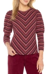 Liverpool Los Angeles Juliet Sleeve Sweater In Burgundy