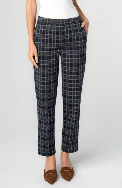 Liverpool Los Angeles Kayla Plaid Pull On Pants In Black