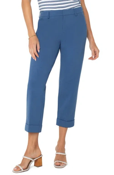 Liverpool Los Angeles Kelsey Crop Tapered Pants In French Blue