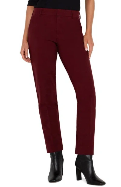 Liverpool Los Angeles Kelsey Knit Trousers In Bordeaux