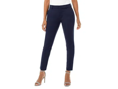 Liverpool Los Angeles Kelsey Slim Leg Trousers In Super Stretch Ponte Knit In Blue