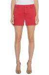 Liverpool Los Angeles Kelsey Stretch Twill Trouser Shorts In Berry Blossom