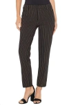 Liverpool Los Angeles Women's Kelsey Mid-rise Jacquard Ankle Pants In Black