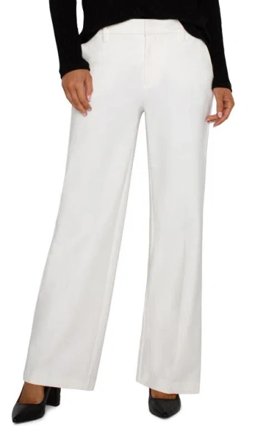 Liverpool Los Angeles Kelsey Wide Leg Knit Trousers In Vintage White