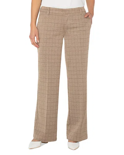Liverpool Los Angeles Kelsey Wide Leg Pants In Brown